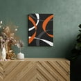 thumbnail image 5 of HVEST Modern Minimalist Abstract Wall Art - Orange and Black Geometric Canvas Wall Art for Living Room, Bedroom, Bathroom - Ready to Hang, 12x16 Inches, 5 of 7