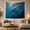 Shark Over Reef, variant on Great White Shark with Open Jaws in Deep Blue Ocean, Dramatic Digital Art for Shark Lovers, Hyper-Realistic Wall Art Decor Housewarming Gift Tapestry Wall Hanging for Bedroom and Living Room