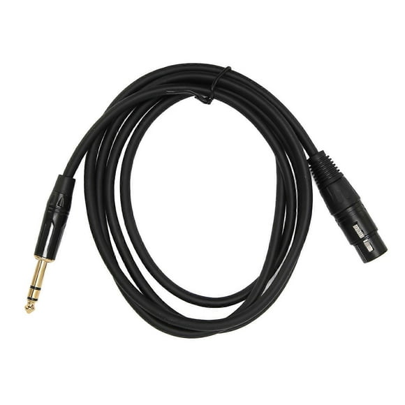 XLR Female to 1/4 TRS Cable Heavy Duty XLR 3Pin Female to 1/4 Inch 6.35mm TRS Stereo Plug Balanced Interconnect Cable 1.8m/5.9ft