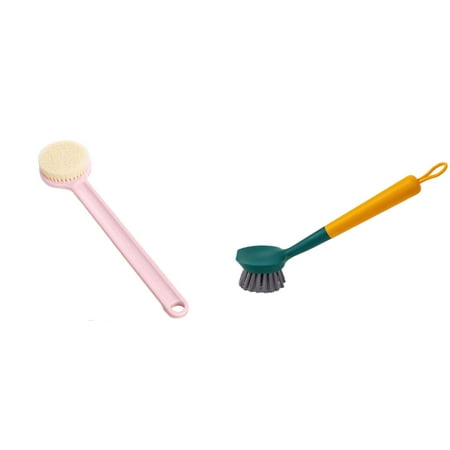 

stain removal Stain remover cleaning brush set of two mesa Long Handled Shower Brush Soft Back Scrub *2PCS Household cleaner cleaning brush set of two