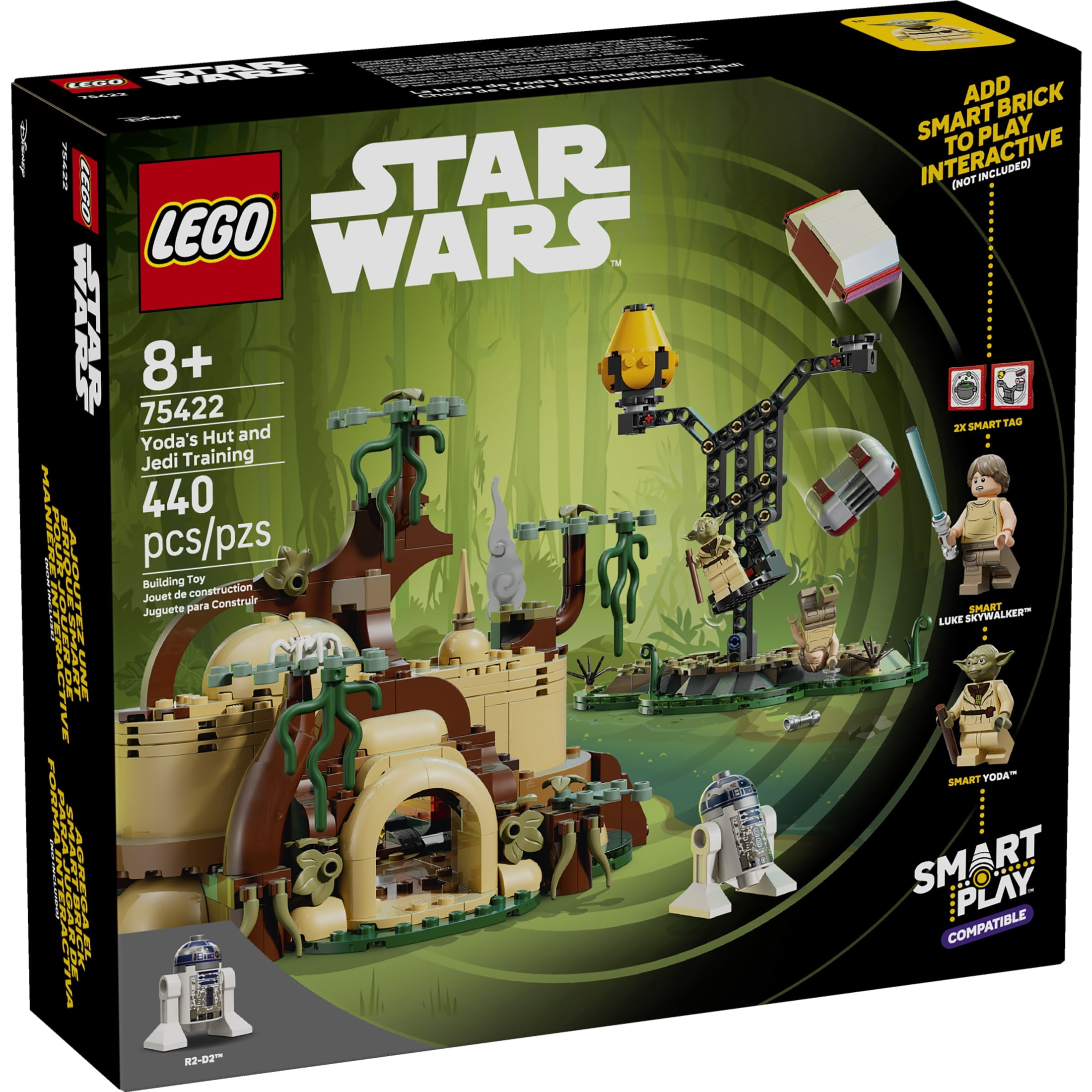 LEGO Star Wars SMART Play: Yoda’s Hut and Jedi Training - Building Toy for Role Play - Compatible Set with 2 SMART Tags and 2 LEGO Minifigures - Gift for Boys, Girls and Kids Ages 8+ - 75422