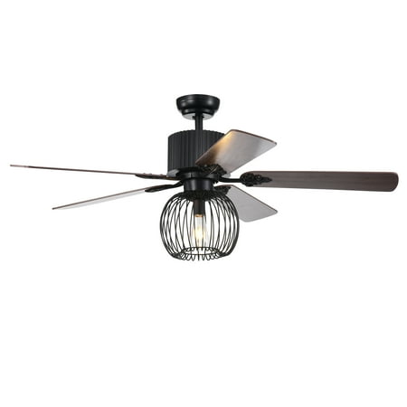 

Aguano Black 52-inch Lighted Ceiling Fan (remote controlled)