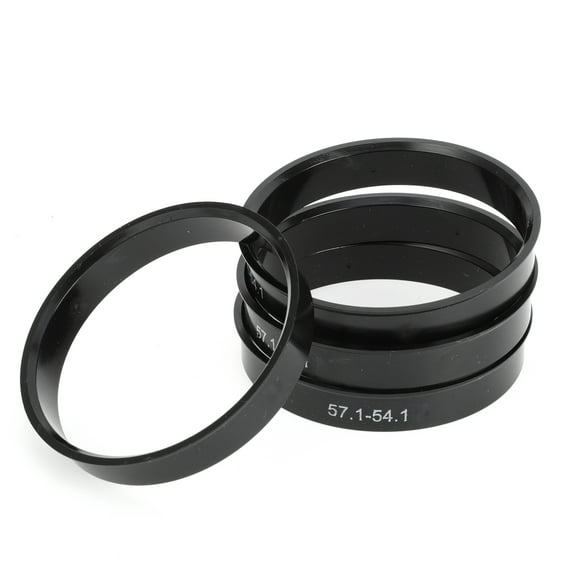 Unique Bargains Hub Centric Rings, 54.1mm ID 57.1mm OD  Car Wheel Hubrings ABS Plastic Black, 4pcs