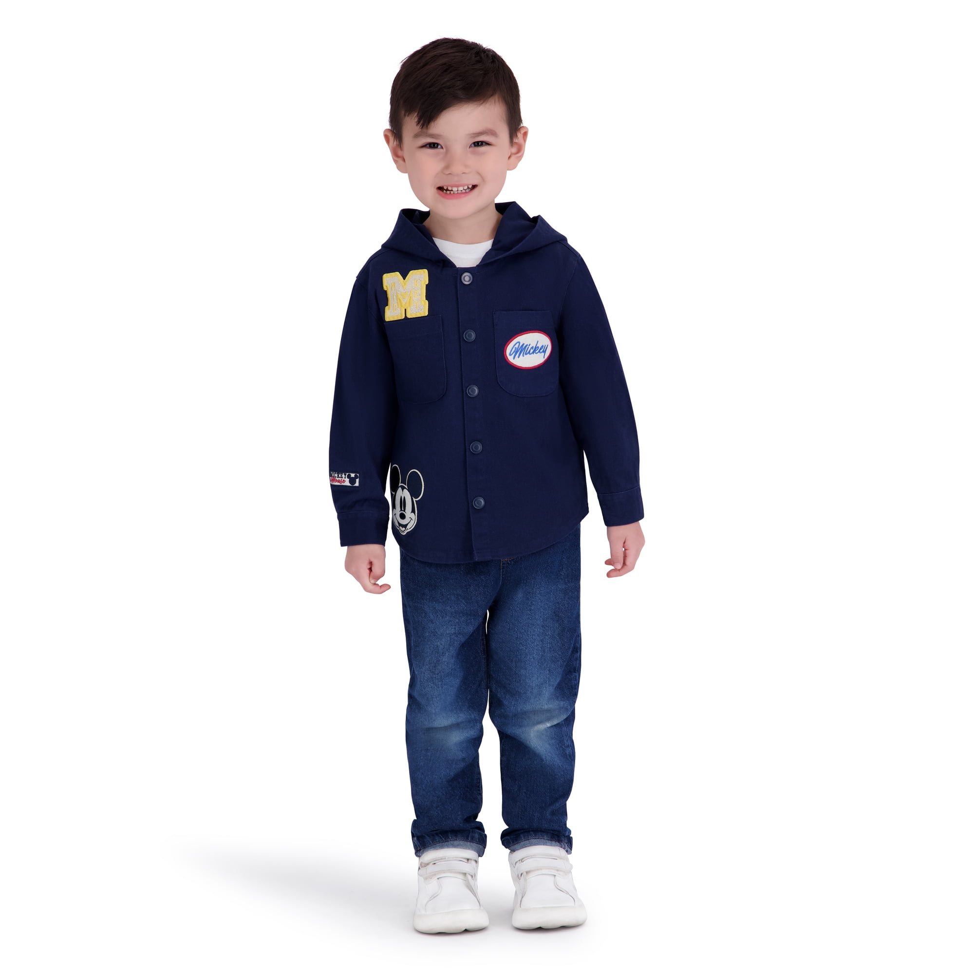 Mickey Mouse Toddler Boy Twill Shacket, Sizes 12M-5T