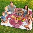 thumbnail image 7 of Black And White Ink Flower Waterproof Picnic Blanket with Foldable Zipper, Suitable for Outdoor Use, Suitable for Travel, Camping, Beaches, Parks, Grasslands, Picnic Blanket Accessories, 7 of 7