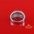 thumbnail image 2 of King of Bling's 925 Sterling White Silver 0.75ct Cubic Zirconia Square Men's Big Ring Size10, 2 of 12