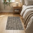 thumbnail image 3 of ODIKA 2'x3' Ivory Sage Modern Abstract Washable Doormat Contemporary Minimalist Striped Block Design Non-Slip, Low Pile for Entryway, Kitchen, Laundry Room, 3 of 7