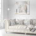 thumbnail image 2 of Designart Winter Lane on Sunny Morning - Forest Throw Pillow - 16x16, 2 of 4