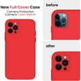 thumbnail image 3 of for iPhone 12 Pro Case, Silicone Upgraded [Camera Protecion] Phone Case with Soft Anti-Scratch Microfiber Lining, 6.1 inch, Red, 3 of 11
