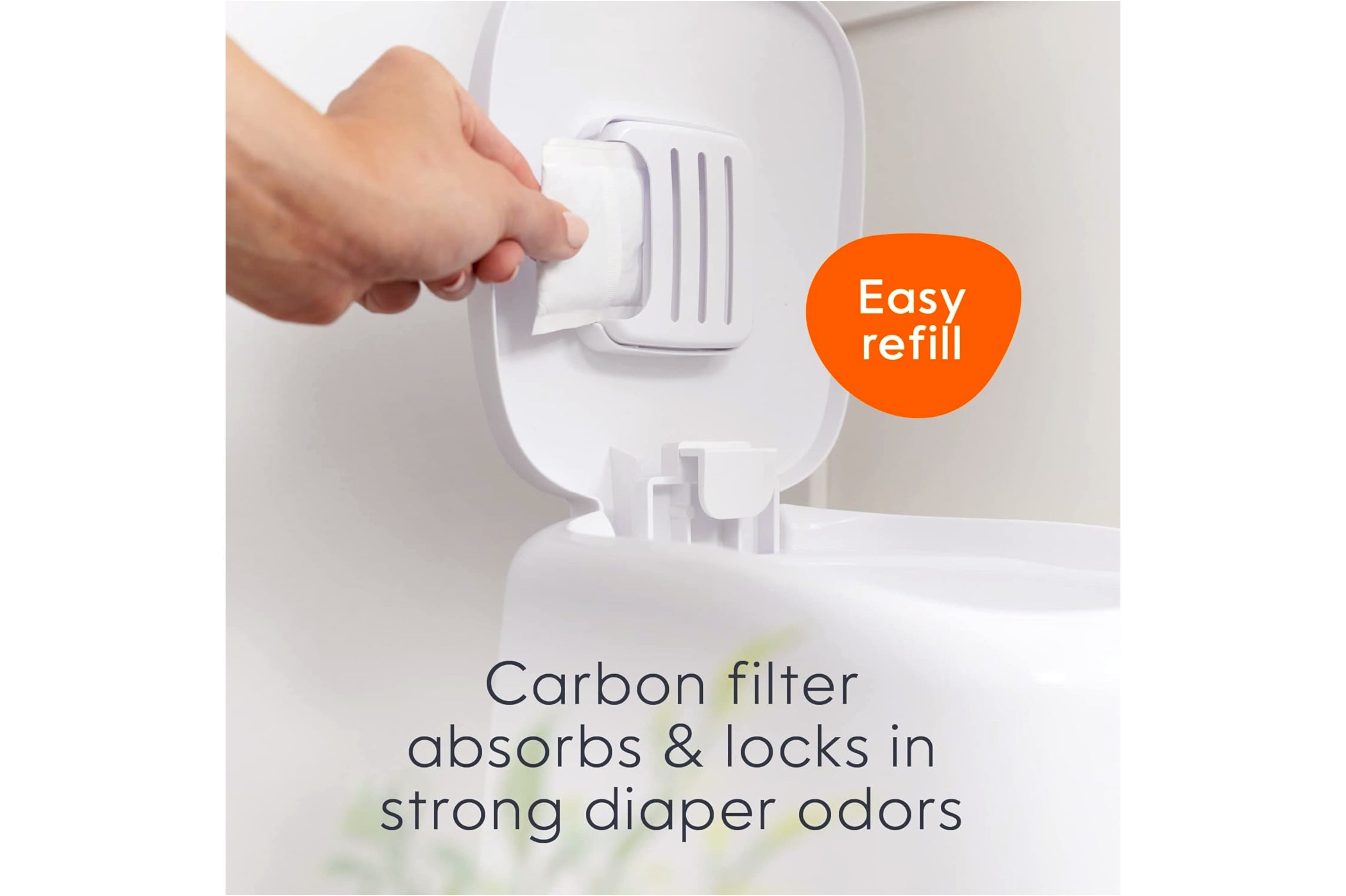 5 Pack - Diaper Genie Carbon Filter, Diaper Pail Odor Eliminator & Deodorizer, Compatible with the Diaper Genie Complete and Expressions Pail, 4 Count