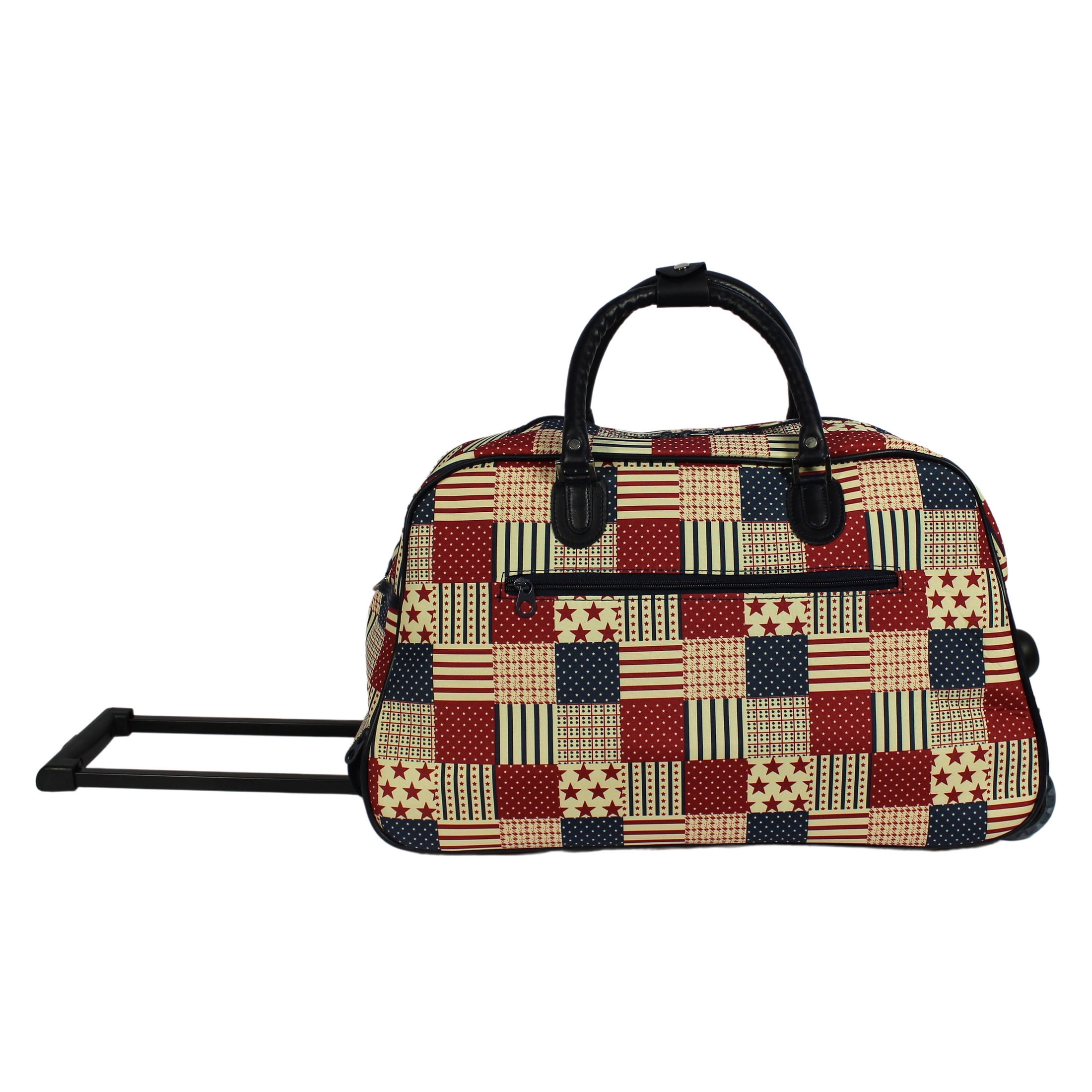 CalBags Classic Prints 21-Inch Carry-On Rolling Duffel Bag - Flag