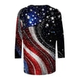 thumbnail image 5 of Vetsdori Womens Summer T Shirts Plus Size 3/4 Sleeve Red White and Blue Pullover Casual Fourth of July,Graphic Independence Day Fashion Tops for Junior Crew Neck, 5 of 5