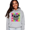 thumbnail image 6 of Bulldogs Mascot Hoodie for Women Teen Girls School Spirit Game Day, Gray Hoodie, L, 6 of 8