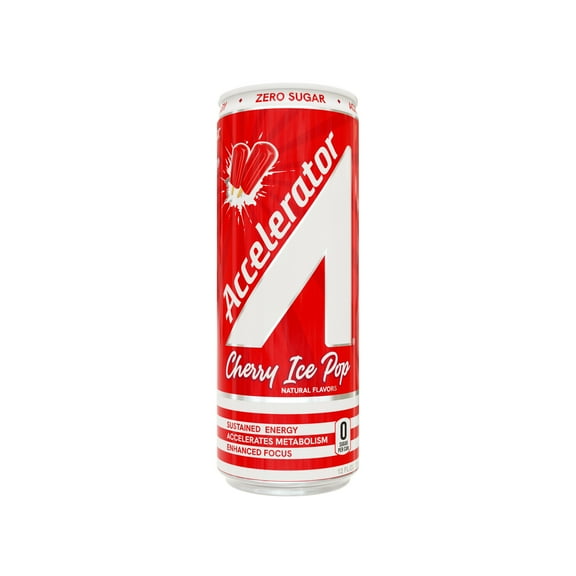 Accelerator Cherry Ice Pop Energy Drink, 12 fl oz can
