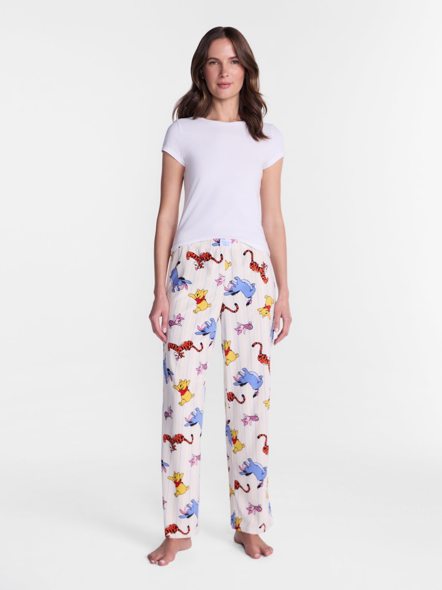 Winnie the Pooh Women's Wide Leg Velour Sleep Pants, Sizes XS-3X