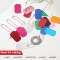 thumbnail image 5 of Uxcell 2" Metal Stamping Blanks Tags, Anodized Aluminum Blank Dog Tags Rectangle Laser Engraving Blanks with 35" Ball Chain Silver/Pink/Black/Green/Gold 25 Pcs, 5 of 7