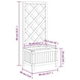 thumbnail image 4 of vidaXL Planter with Trellis Grey Solid Wood Fir, 4 of 5