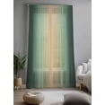 thumbnail image 2 of Sheer Curtains 108 Inches Long, Green Ombre Semi Sheer Curtains Light Filtering Window Treatment, Modern Yellow Gradient Farmhouse Art Privacy Voile Drapes for Living Room Bedroom 52x108 Inch, 2 of 7