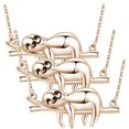 thumbnail image 1 of Collares con Dije de Osos Perezosos SlothyNeck04 3 Pzas Collar Oso Perezoso/Rama Oro/Rosa Metal. High Monaco MXCOY-003, 1 of 5