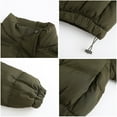 thumbnail image 6 of Stichou Women's 2025 Winter Long Sleeve Zip Puffer Jacket Pockets Baggy Short Coats Army Green L, 6 of 7