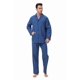 thumbnail image 4 of Apparonia Conjunto de Pijamas para Hombre de Algodón con Cuello con Muesca Pijamas para Hombre de Manga Larga Ropa de Dormir para Hombre con Bolsillos y Frente Fly Cuadros Azules XXL, 4 of 6
