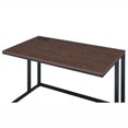 thumbnail image 6 of Lazzo Wood Writing Desk with USB Ports, Walnut and Black, 6 of 6