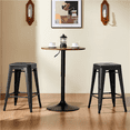 thumbnail image 3 of Alden Design Metal 24" Stackable Backless Counter Height Stools, Set of 4, Black, 3 of 10