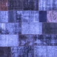 thumbnail image 1 of Ahgly Company Machine Washable Indoor Square Patchwork Blue Transitional Area Rugs, 7' Square, 1 of 4