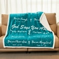 thumbnail image 2 of LHSHID Bible Blanket Christian Sympathy Blanket Inspirational Gifts Religious Gifts for Men Jesus Christ God Say You are Blessed Soft Throw Blanket for Praying Faith Man 60"x80", 2 of 7