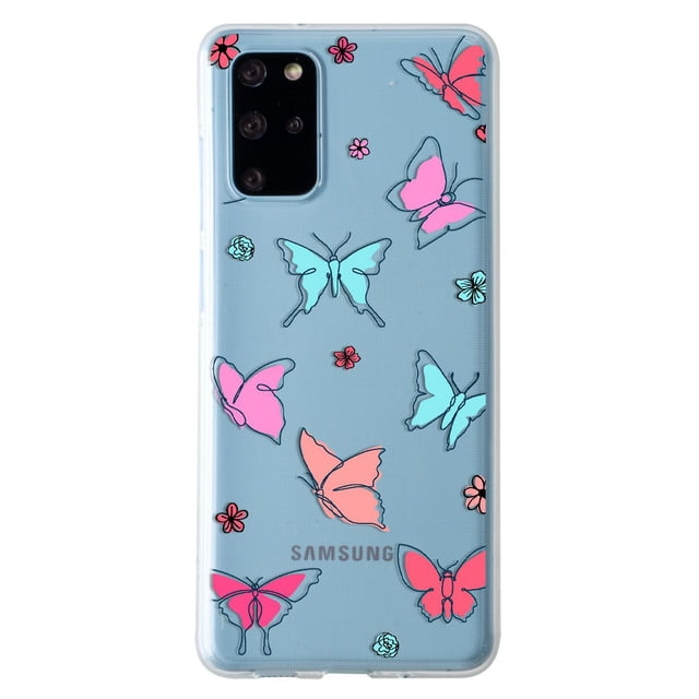 Funda para Galaxy S20 Plus Trazo de Mariposas Uso Rudo, InstaCase Protector para Galaxy S20 Plus Antigolpes, Case Trazo de Mariposas