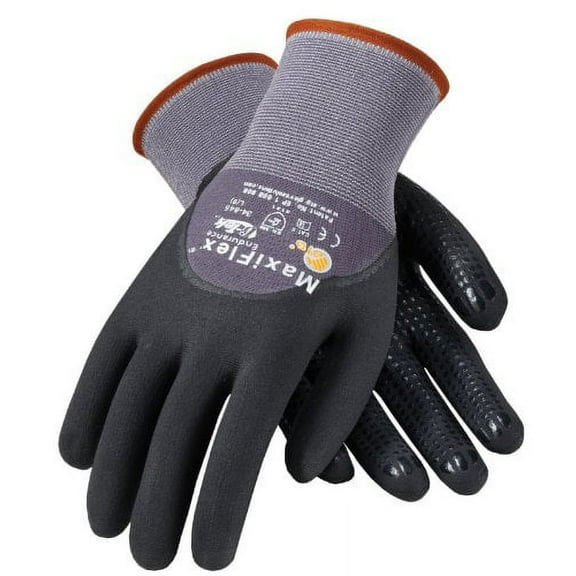 PIP ATG 34-845/M Medium MaxiFlex Endurance, 15G Gry Nylon, Blk. Gloves, 12-Pack