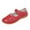 Red, variant on XIMIN Women Closed Toe Sandals with Hook Loop Strap and Arch Support Orthopedic Walking Footwear Fashion Beach Vacation Wedge Heel Shoe Summer Party Soft Sole Casual Slipper