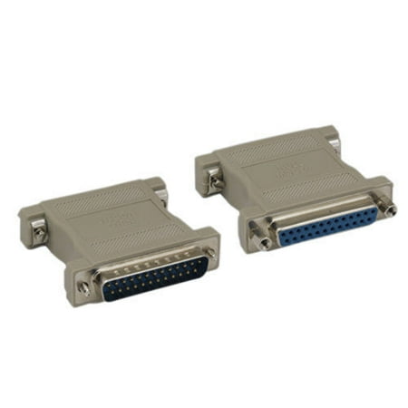 Rs 232 Dce Dte Kentek DB25 Male to Female M/F Molded Null Modem Adapter Gender Changer Coupler RS-232 Crossover Type Data Transfer DTE DCE ()