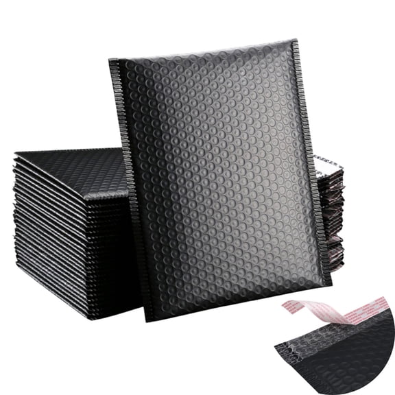 Bubble Mailers 7 x 5.1 Inch,50 Pack Black Padded Envelopes Poly Thicken Padded Self Seal Envelopes Bags for Business, eCommerce, Packaging, Mailing & Shipping Supplies