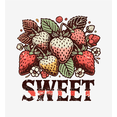 thumbnail image 2 of Sweet Strawberries Youth White Crew Neck Short Sleeve Tee-Medium, 2 of 4