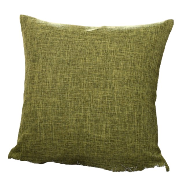CAROOTU Linen Throw Pillow Cover Solid Plain Color Square / Rectangular Pillowcase for Couch Sofa Bed Car Home New