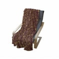thumbnail image 4 of Vine Soft Flannel Fleece Throw Blanket, Antique Oriental Pattern with Curvy Vine Flower in Continuous Order, Cozy Plush for Indoor and Outdoor Use, 50" x 60", Mustard and Burgundy, by Ambesonne, 4 of 6