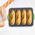 thumbnail image 5 of Ohmyroo 4 Cavity Silicone Bread Pan Non Stick Sourdough And Baguettes Pan Silicone Molds For Baking Sandwich Rolls, 5 of 6