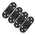 thumbnail image 1 of Round Edge Hinge, Round Edge Black Door Hinge Durable Multi Purpose  with Screw for Cabinet, 1 of 8