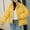 Yellow, variant on Brondbend Womens Winter Coat Woman Jacket Fall Hooded Long Sleeved Full Zipper Warm Top with Pocket Solid Color Loose Fit Comfortable Party Work Thick Outerwear Black