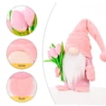 thumbnail image 4 of Muñeco de peluche de gnomo para el día de la madre, adorno artesanal con ramo de tulipán, regalo para el hogar, 4 of 10