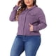 thumbnail image 4 of Chaquetas de mezclilla de mujer de tallas grandes Agnes Orinda, de manga larga, con bolsillos, 4X, morado, 4 of 7