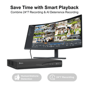 Anpviz AI 8MP 4CH POE NVR (8MP/6MP/5MP/4MP) Smart AI POE Network Video Recorder - Supports up to 4 x 8MP POE Cameras, 4-Channel Power Over Ethernet (Not Included HDD)