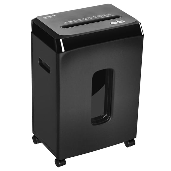 Wingwise 8-sheet Cross Cut Paper Shredder with 4 Gallon Visual Window Wastebasket for Home Office Use,Black