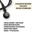 thumbnail image 5 of Sprague Rappaport Dual Head Stethoscope W/Adult, Pediactric, Infant Convertible Chestpiece + Accessory Pouch for Clincial, Doctor, Nurse (Black), 5 of 7