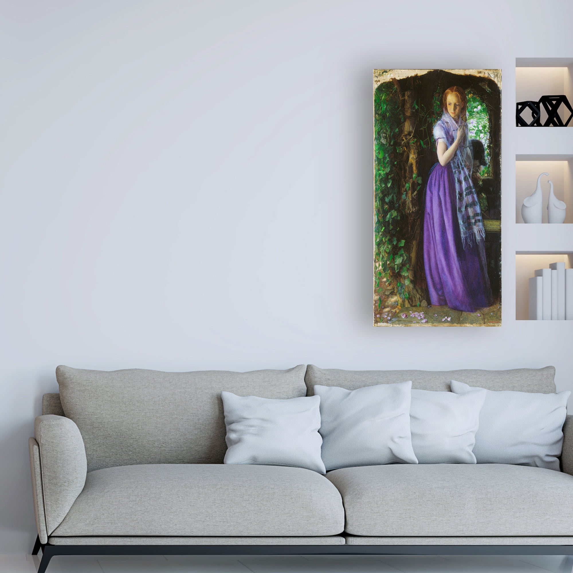 Arthur Hughes  'April Love' Canvas Art
