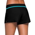 thumbnail image 4 of Pantalones cortos Trajes de baño para mujer Tankini Calzoncillos de baño Parte inferior del traje de baño Pantalones cortos Bañadores de playa - Negro Azul, 4 of 6