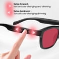 thumbnail image 2 of Wiher Smart Glasses with AI Translation, Bluetooth Audio Sunglasses with Manual Photochromic Lenses, Voice Assistant, Real-Time Translation, Supports 144+ Languages, Great for Business, Travel(Red), 2 of 9