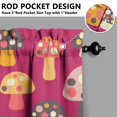 thumbnail image 5 of Mushroom Print Kitchen Curtains Valance and Tiers 27.5x36in Polyester Fabric Rustic Charm Perfect for Fall and Holiday Decorations, 5 of 6