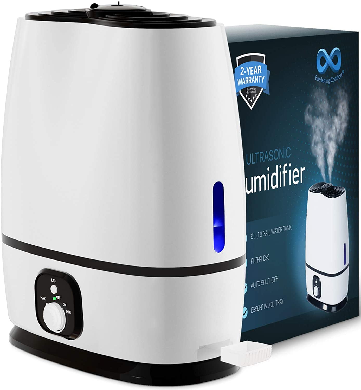 Everlasting Comfort Humidifiers for Bedroom (6L